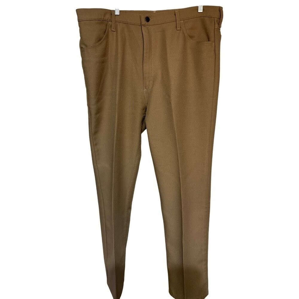 Mens Wrangler Relaxed Fit Vintage Tan Polyester Retro Cowboy Dadcore Size Classi